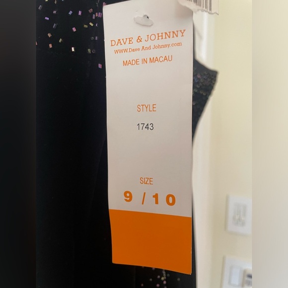 NWT gorgeous maxi dress black velvet with mesh back and beads spaghetti straps - Picture 3 of 7